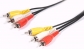 3x RCA to 3x RCA Cinch AV Audio Video Composite Cable 1.2m