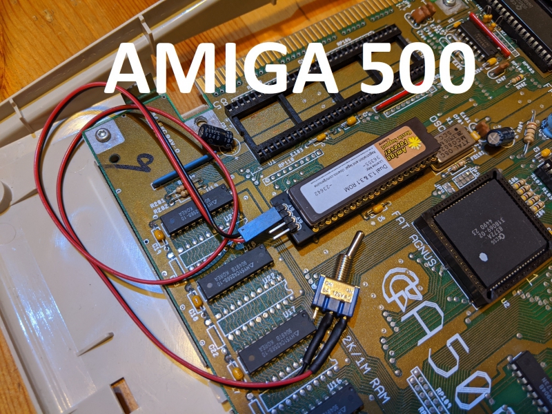 Dual Double Kickstart ROM 1.3 & 3.1 Amiga 500 600 2000 Switcher