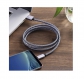 3m Nylon Micro USB Fast Quick Charge 3.0 2A Cable Gray
