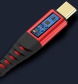 1m Nylon Type C USB Fast Quick Charge 3.0 3A Red Black Data