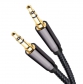 1m Nylon Mini Jack Cable 3.5mm Male To Male Plug Gold Plated