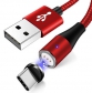 2m Magnetic Type C USB Fast Quick Charge 3.0 Red 5A Transfer