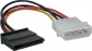SATA to IDE 18cm Power Cable Hard Drive Serial ATA Molex Adapter