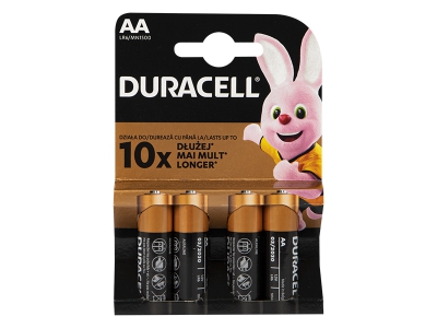 4x Duracell Plus Alkaline Battery AA 1.5v 4 Pieces LR6 R6