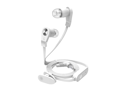 Wired White Stereo Earphones Headphones 3.5mm Jack Mic Volume