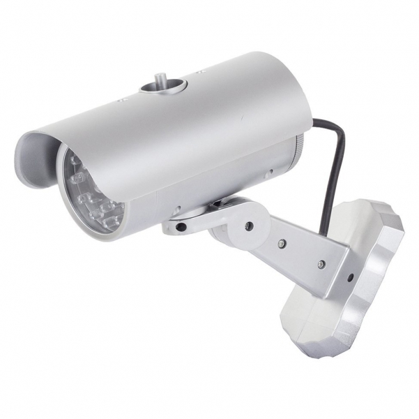 Realistic Dummy Fake Security Camera Surveillance CCTV Red LED