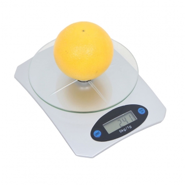 Digital LCD Glass Electronic Kitchen Weighing Scale 5kg / 1g