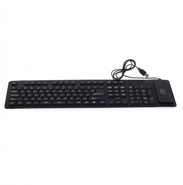 USB PC Waterproof Flexible Silicone Keyboard Soft Rubber 