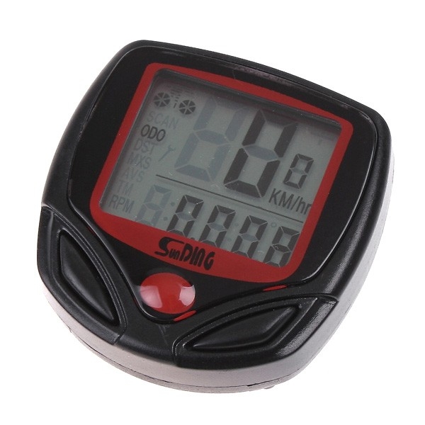 LCD Wired Waterproof Bike Speedometer Odometer Computer Battery