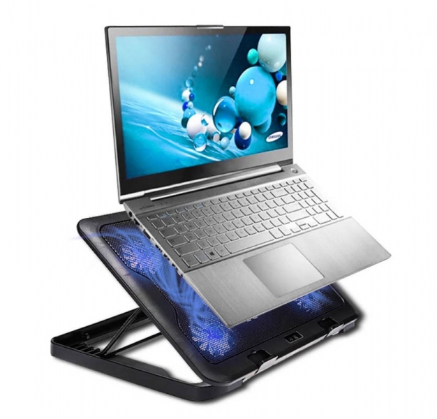 12-17 Inch Large Laptop Cooling Pad 5x Cooler Cooling 2 USB LED