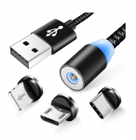 1m 3 in 1 Magnetic USB Phone Charging Cable...