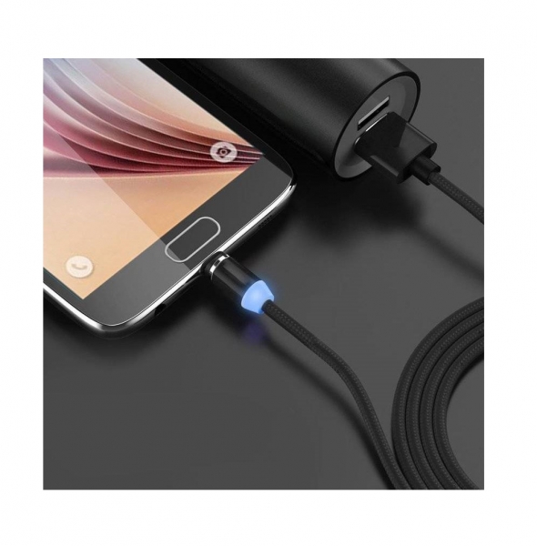 1m 3 in 1 Magnetic USB Phone Charging Cable Type C Micro USB 3.0