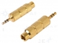 6.5mm to 3.5mm Jack Audio Converter Adapter Gold Plated