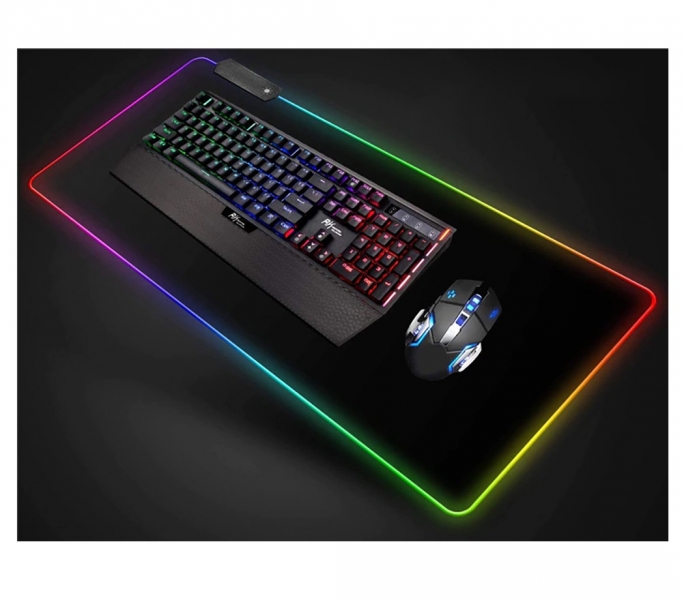 Large Computer RGB LED Mouse Pad Gaming Mouse Keyboard Mat