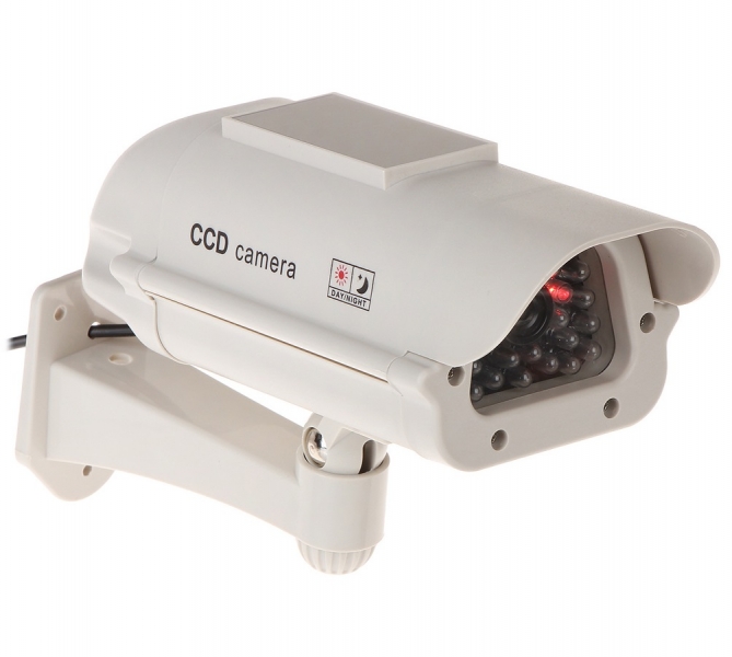 Solar Realistic Dummy Fake Security Camera CCTV Red LED