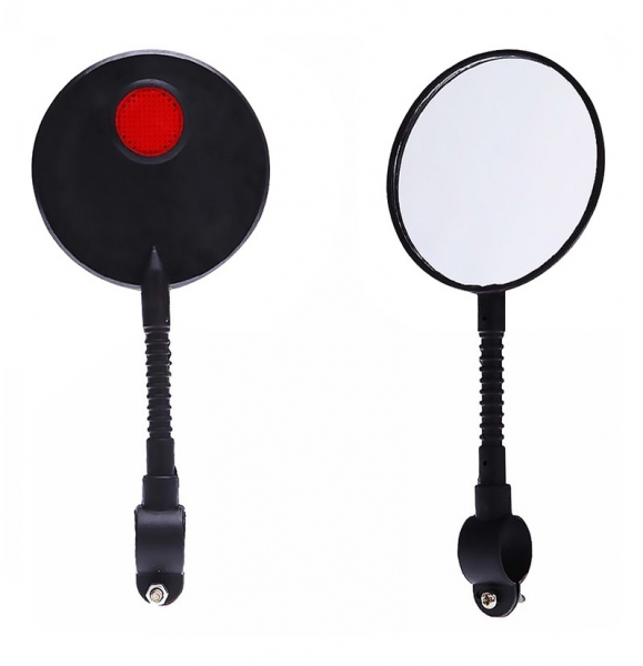 Safety Adjustable Bike Bicycle Rear View Glass Mirror Reflector 