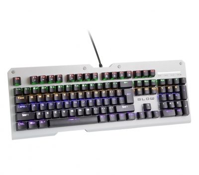 104 Keys QWERTY Wired LED Mechanical Gaming PC USB Keyboard