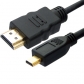 HDMI Male A To Micro HDMI Cable 1.5m Gold Plated With Ethernet