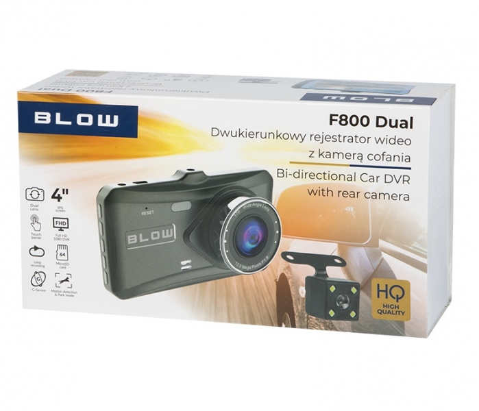 F800 Dual Video Car Camera Front Rear DVR Full HD 4.0 Inch LCD