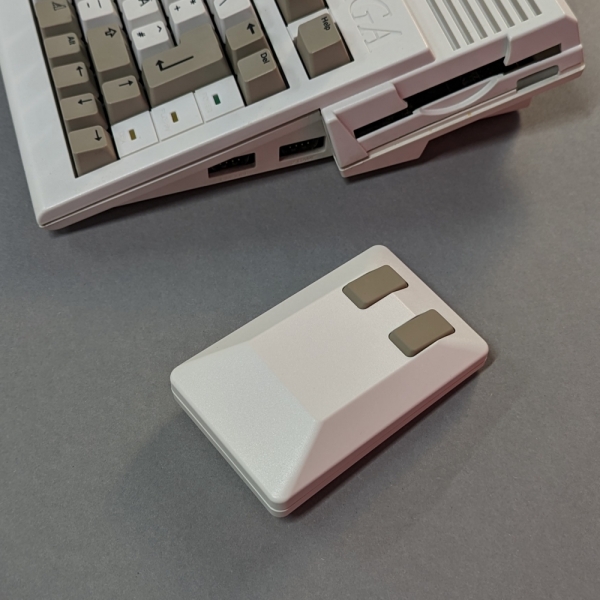 Tank Mouse White Beige USB Wireless Bluetooth Amiga PC C64