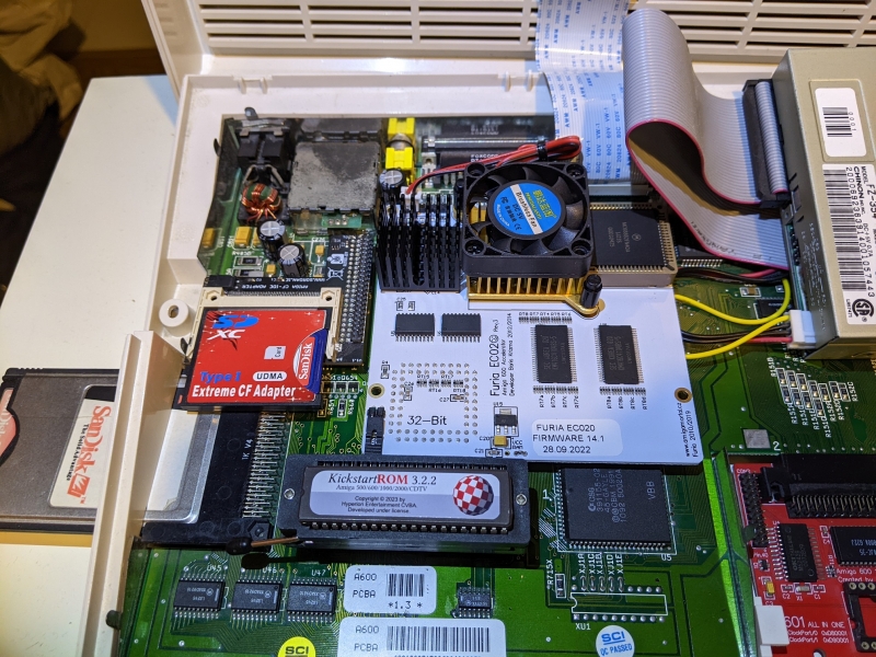 Furia 68020 Rev3 FPU Amiga 600 Turbo Accelerator Card 9.5MB RAM