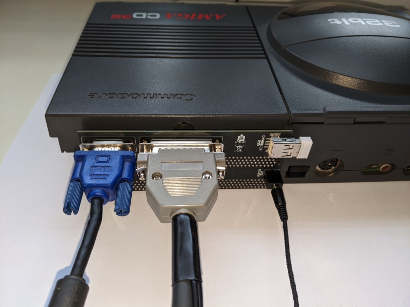 Imperator CD32 Amiga Riser Adapter USB VGA RGB DB23 Jack 3.5mm