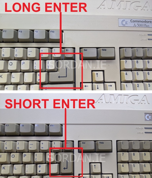 Keyboard Green Membrane Amiga 500 Long Enter Foil Film 56 A619A