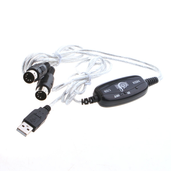 USB to MIDI Keyboard Interface Converter Cable For PC Mac OS 