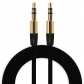 3.5mm Stereo Male Jack to Jack Audio Cable Gold Plated 1m